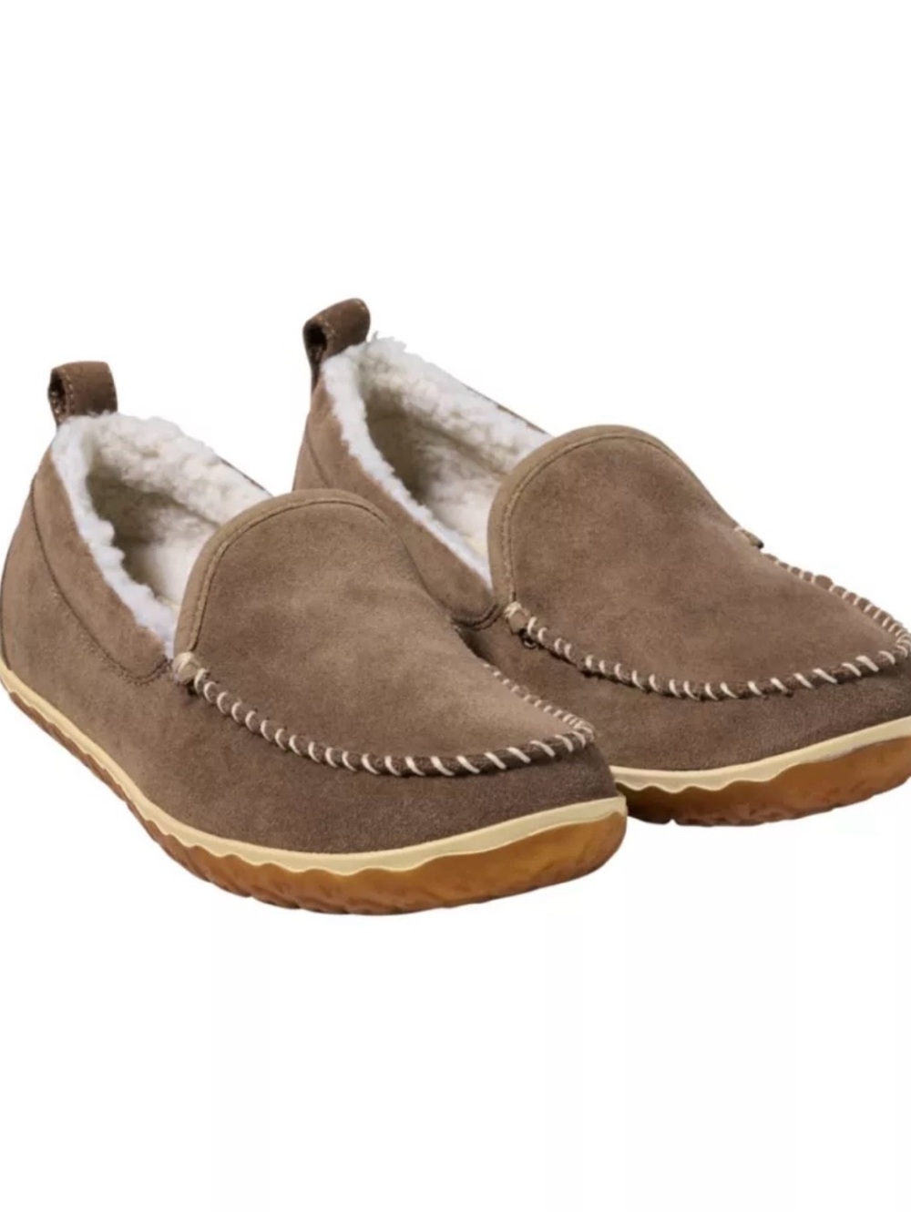 L.L.Bean Women's Mountain Slippers Dark Cement Taupe Brown